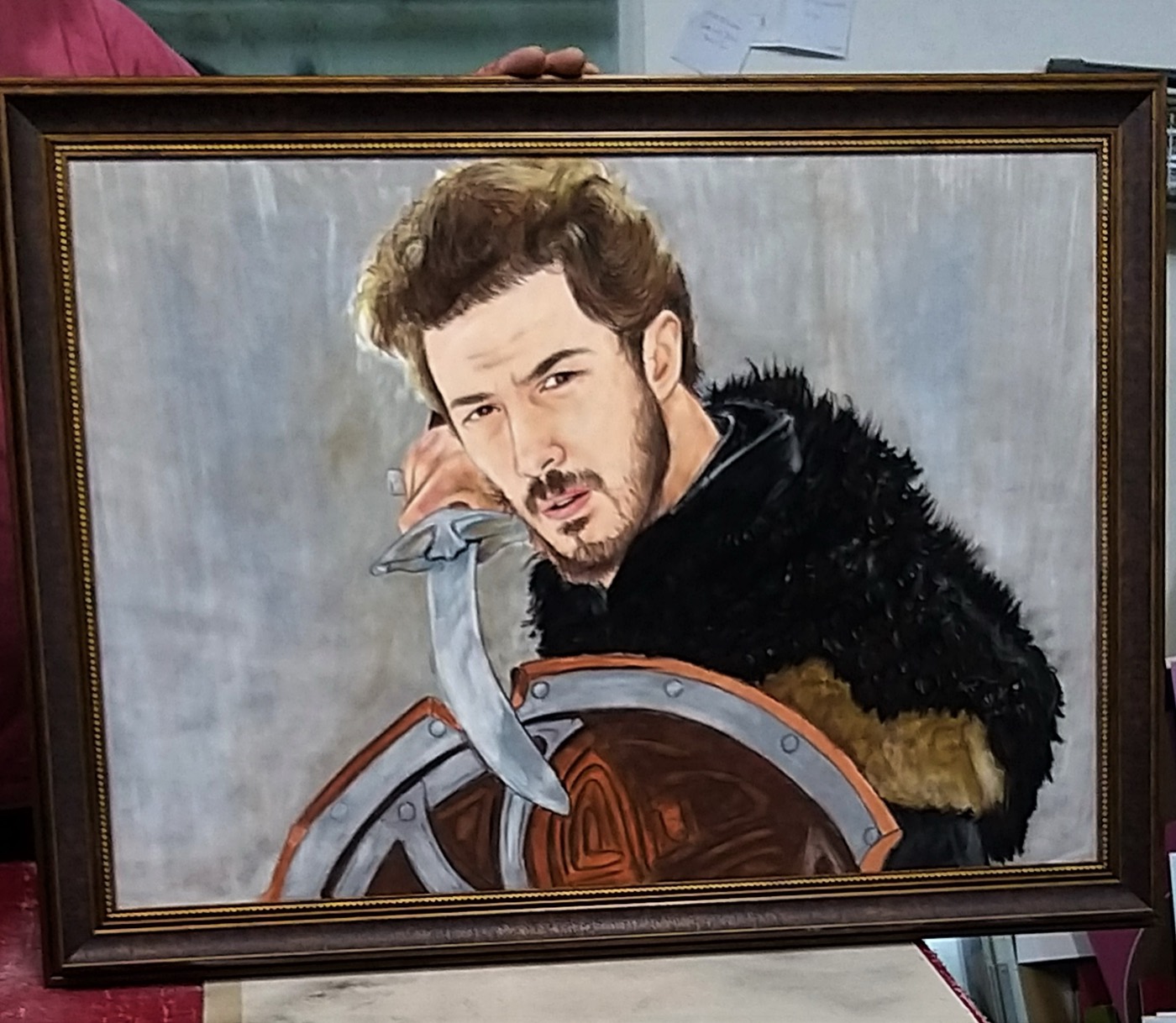 Nehir Sanat atölyesinde yağlıboya tablo çalışması